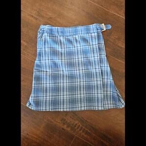 John‎ Galt/Brandy Melville Plaid Blue Wrap Skirt Stylish Summer Wear